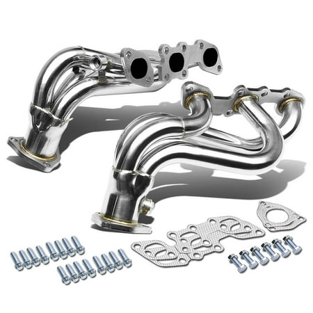 Polished Stainless Headers - For 1990 to 1996 Nissan 300ZX Performance 3 -1 Design 2 -PC Stainless Steel Exhaust Header Kit (Polished Chrome) NT 91 92 93 94 95