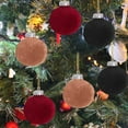 thumbnail image 5 of Christmas Decorations Lignoak 12 Pcs Velvet Christmas Balls Flocked Christmas Tree Ball Ornaments Plastic Balls Xmas Decorative Hanging Ornaments Christmas Tree Decoration 3.14 Inch Mix-E 8Cm, 5 of 8