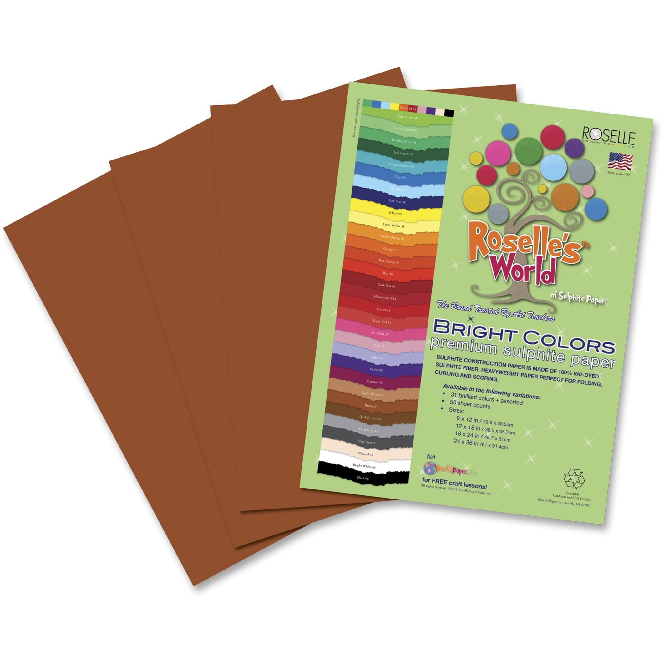Roselle Premium Sulphite Construction Paper