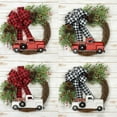 thumbnail image 3 of Christmas Wreath for Front Door,Red Truck Christmas Wreath Garland,Wreath Fall Farmhouse,Wreath for Indoor Outdoor Home Door, 3 of 4