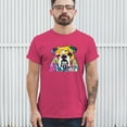 thumbnail image 3 of Tee Hunt Dean Russo Serious Bulldog T-Shirt Dog Best Friend Pet Paw Men's Tee, Hot Pink, Medium, 3 of 5