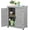 Accent Grey, variant on Outdoor Storage Cabinet & Potting Bench Table with Metal Top, Wooden Patio Furniture, Garden Workstation (Accent Grey, 36x31x17in)