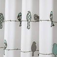 thumbnail image 4 of Rowley Birds Shower Curtain, 72\u201d W x 72\u201d L, Blue & Gray - Colorful Floral Bird Pattern - Whimsical & Playful Bird Shower Curtain - Farmhouse, Coastal, & Boho Bathroom Decor, 4 of 6