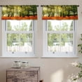 thumbnail image 2 of LALILO Kitchen Curtain Valance Beautiful Quiet Park Bright Rod Pocket Window Curtain 52"x 18" Set of 2, 2 of 7