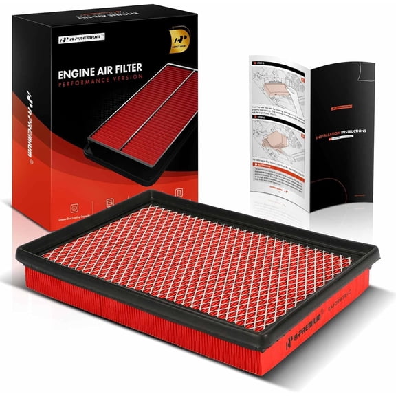 A-Premium Pre-oiled Engine Air Filter Compatible with Dodge Charger 2006-2010, Durango 2009, Challenger 2008-2010, Magnum 2005-2008 & Chrysler 300 2005-2010, 2.7L 3.5L 5.7L 6.1L