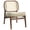 Camel, Walnut, variant on Rayo Rattan Cane Back Accent Chair with Padded Seat Camel
