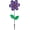 Aster, variant on In the Breeze 2629 — 6-Petal Flower Spinner with Leaves, 13.5-Inch Aster Spinner with Leaves, Realistic Printed Flower Spinner