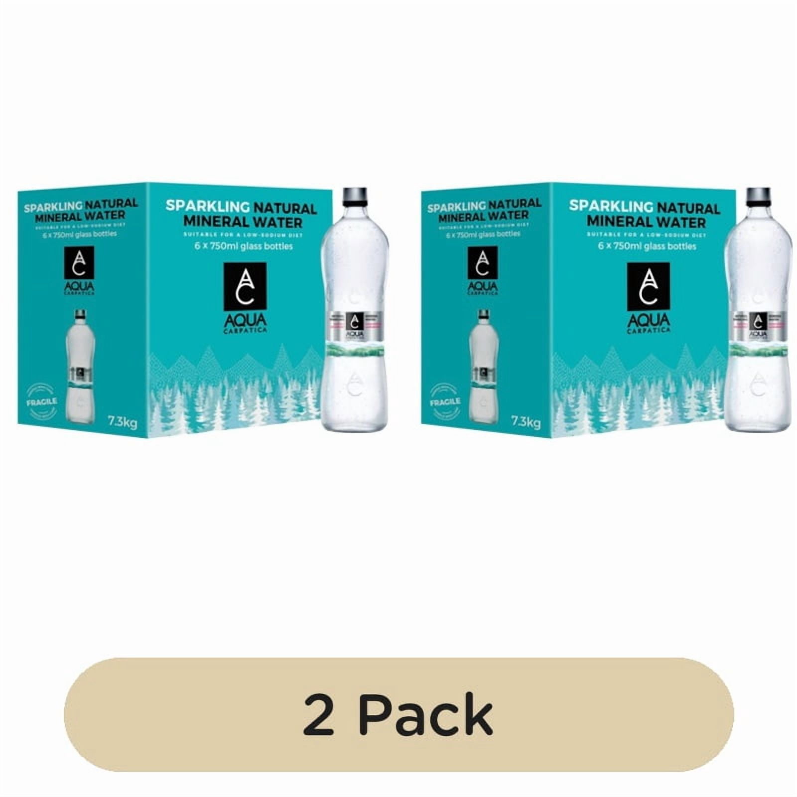 AQUA Carpatica Glass Naturally Sparkling Mineral Water Nitrates Free 6 x 750ml, British Import (Pack of 2)