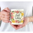 thumbnail image 3 of Start Today Floral Flowers with Inspirational Quote Ceramic Coffee Mug, 3 of 8