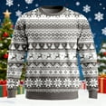 thumbnail image 2 of KHONTS Christmas Oversized Sweatshirts for Men Classic Funny Christmas Pullovers Tops Baggy Holiday Festive Xmas Clothes Grey M, 2 of 3
