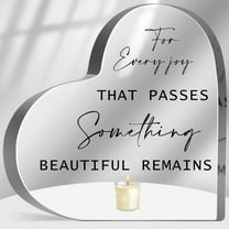 Sympathy Memorial Gifts for Loss of Loved One, Loss of Father Mother Sympathy Gifts, Bereavement Condolences Grief Gifts, Something Beautiful Remains Sign