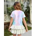 thumbnail image 5 of Arshiner Girls Short Sleeve Summer Shirts Crop Top Crew Neck Fashion Casual Tee, 5 of 6