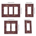 thumbnail image 2 of Yayeee Rocker Switch Wall Plate 2-Gang 4.7"x4.6" Home Decorative Outlet Cover, Circular Gold Pattern, 2 of 6