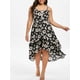 thumbnail image 1 of Vestido Talla Extra Asimétrico en Capas Estampado Floral Rosegal  Vestidos Estampados Tallas Grandes, 1 of 5