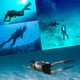 thumbnail image 4 of Aletas de natación para adultos, aletas de snorkel, equipo de snorkel, aletas para natación, aletas de buceo cortas, tamaño de viaje para adultos, hombres y mujeres, 4 of 5