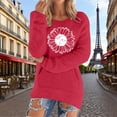 thumbnail image 2 of Bovemsi Womens Sweaters Casual Solid Long Sleeve Jumper Blouse Cute Sweaters, 2 of 5