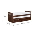 thumbnail image 7 of Pemberly Row Transitional Wood Twin/ Twin Bed with Twin Trundle in Dark Cherry, 7 of 7