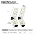 thumbnail image 2 of Lsque flower and leaf Printed Men's Crew Socks, Soft Durable Breathable Moisture-Wicking with Odor Control Cotton socks, 2 of 6