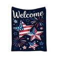 thumbnail image 2 of Independence Day Blanket Festive Flannel Blanket Soft Warm Throw Blanket For Home Sofa Bed Holiday Decoration, 2 of 6