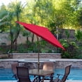thumbnail image 2 of Jeco 6.5' x 10' Aluminum Patio Market Umbrella Tilt with Crank in Red, 2 of 2