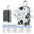 thumbnail image 4 of Pofeuu Cartoon Planets Print Luggage Suitcase Cover Protector Luggage Washable Covers Aesthetic for 18/24/28/32 inch Luggage（No luggage included）-Medium, 4 of 7