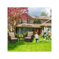 thumbnail image 6 of Eastvita 3 Pieces Rattan Swivel Rocking Chair Outdoor. 360 Degree Swivel Patio Bistro Conversation Furniture Set With Premium Cushions And Armored Glass Top Side Table For Garden. Backyard, 6 of 7