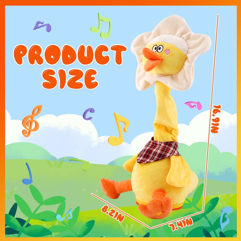 Dancing Duck Toys for 1-3 Year-Plush Toy with Talking and
