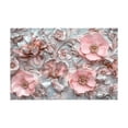 thumbnail image 5 of Mudket Framed Canvas Wall Art Ready to Hang, Floral Wall Decor, Farmhouse Flower Canvas Print, Soft Pink Floral Wall Art, Wall Pictures for Bedroom Living Room Party Decor - 12"L x 8"W, 5 of 10