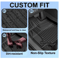 thumbnail image 4 of DIKSOAKR Floor Mats & Cargo Liners Compatible with 2025 2024-2019 Toyota RAV4 (Include Hybrid), Full Set All Weather TPE Floor Mats Back Seat Cover Protector Trunk Mats, 4 of 10