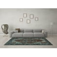 thumbnail image 3 of Ahgly Company Indoor Rectangle Persian Light Blue Traditional Area Rugs, 7' x 10', 3 of 4