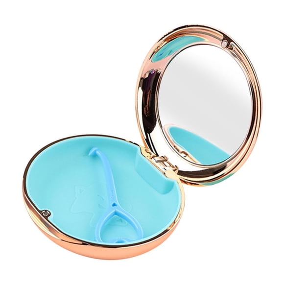 Freer Travel Retainer Case with Mirror Mouth Guard Case Protection with Vent Holes Champagne Gold