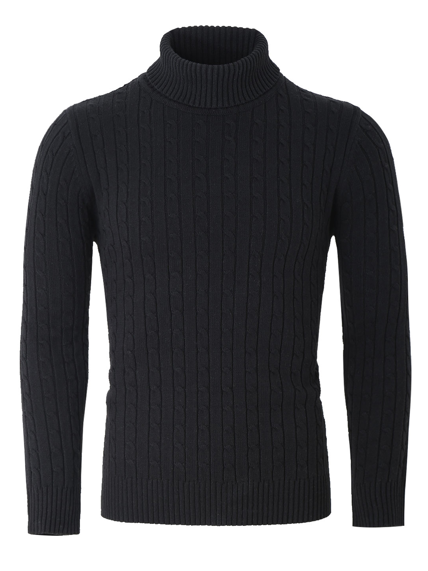 Unique Bargains Men's Turtleneck Long Sleeves Pullover Cable Knit Sweater - image 2 of 7