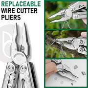 BIBURY Multitools Pliers Pro BI2049, Multi Tool Foldable Pliers with Large Saw Blade, Wire Cutters, Upgraded Multi Tool w/Scissors and Screwdirver Set, Ideal for Camping, Outdoor Survival, Repairing