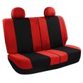 thumbnail image 4 of FH Group Light & Breezy Seat Covers for Auto, 4 Headrests Full Auto Seat Covers Set, Red and Black, 4 of 6