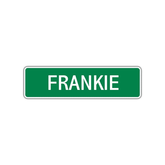 Frankie Girls Children Name Indoor Outdoor Letter Printed Label Wall Art Kids Bedroom Plaque Decoration Aluminum Metal Sign 4"x13.5"