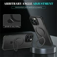 thumbnail image 2 of Allytechgroup Magnetic Case for iPhone 13 Pro with Stand, Built-in Ring Holder Support Wireless Chagring Hard PC Rugged Heavy Duty Durable Cover Case Shockproof Protective, Black, 2 of 6