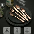 thumbnail image 5 of Lorena 20 Piece Silverware Flatware Cutlery Set, Stainless Steel Utensils Service for 4, Rose Gold, 5 of 10