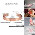 thumbnail image 2 of Pulsera de cobre para hombres y mujeres, brazalete magnético de cobre puro con imanes Gauss, regalo de joyería ajustable, 2 of 5