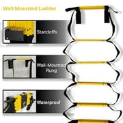 Permanent Fire Escape Ladder Two-Story 13ft | Ladders for Egress, Window or Attic | Hanging Ladder for Fire Emergency Home Safety | External Ladder for Evacuation