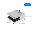 thumbnail image 3 of 4pcs Glass Shelf Bracket Rectangular Glass Shelf Holder Wall Mounted Shelf Clip, 3 of 8