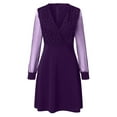 thumbnail image 3 of IROINNID Oversize Dresses For Women Spring And Summer V-neck Solid Mesh Sleeve A-line Party Dress Cheap, 3 of 4