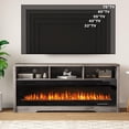 thumbnail image 6 of Waleaf Fireplace TV Stand for TVs Up to 75" TV with 60" Electric Fireplace,Entertainment Center with Open Shelve Storage, 6 of 7
