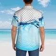 thumbnail image 3 of Lsque Crystal Clear Water Splash pattern Hawaiian Shirt for Men, Unisex Summer Beach Casual Short Sleeve Button Down Shirts-Medium, 3 of 9