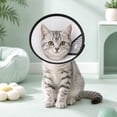 thumbnail image 4 of Pet Elizabethan Collar, Transparent Plastic Recovery Cone with Breathable Mesh, Soft Foam Edges, Adjustable E-Collar for Cats, Puppies, Medium Dogs, 4 of 7