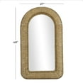 thumbnail image 3 of DecMode 27" x 48" Brown Woven Wall Mirror with Arched Top, 3 of 8