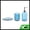 Blue, variant on Unique Bargains Durable Waves Bathroom Accessories Kit 3Pcs Black