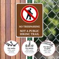 thumbnail image 4 of No Trespassing Not A Public Hiking Trail With Graphic Sign,, 4 of 8