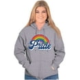thumbnail image 3 of Cute Gay LGBT Pride Rainbow Sparkle Unisex Fleece Graphic Zip Up Hoodie Brisco Brands 4X, 3 of 5