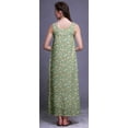 thumbnail image 3 of Bimba Rayon Maxi Nightwear Ladies Rayon Printed Sleeveless Night Gown Maxi Dress-L, 3 of 5