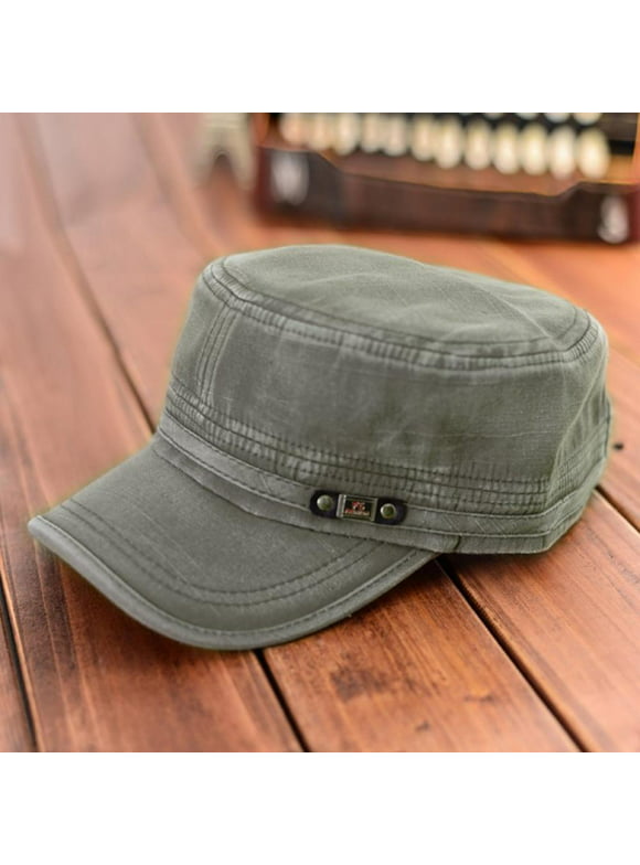Solid & Washed Cotton Basic & Distressed Cadet Cap Military Army Style Hat